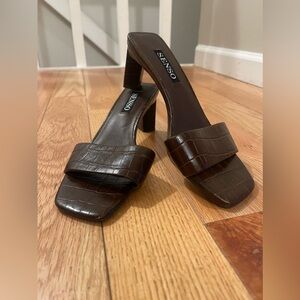 Senso Maisy Mule Brown Embossed Croc